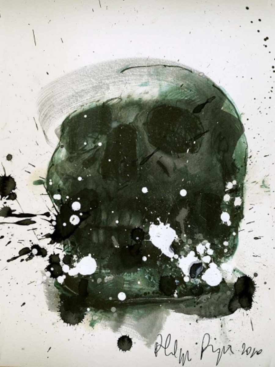 Vanité crane noir — Philippe Pasqua