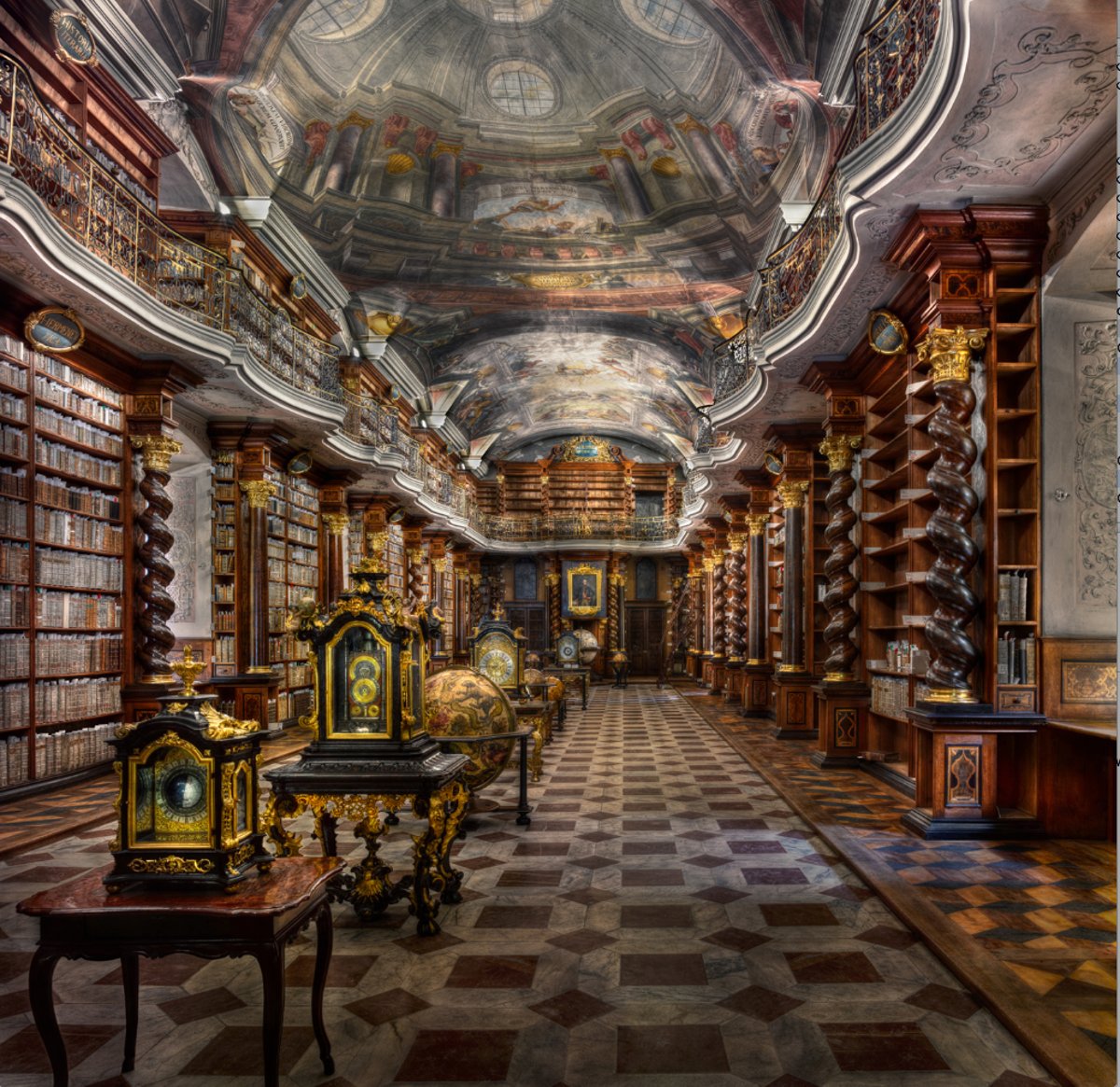 Baroque Library Hall-Clementinum