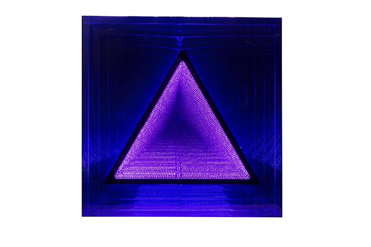 LED coffrage carré ST triangle : bleu / rose