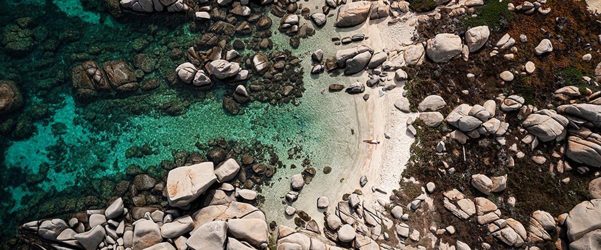 View from the sky : Pink Beach