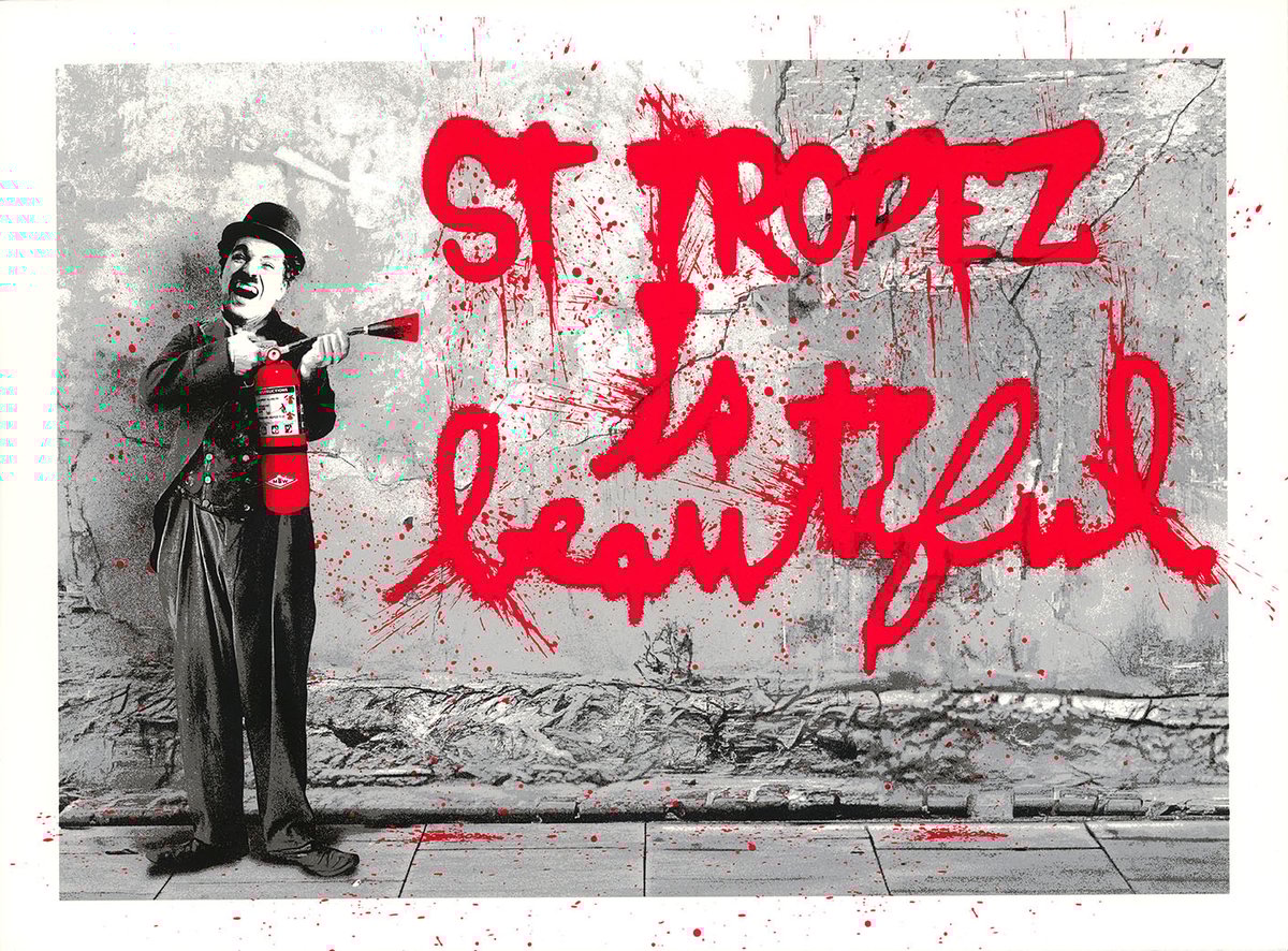 St. Tropez Is Beautiful (II) - Red, 2022 — Mr Brainwash
