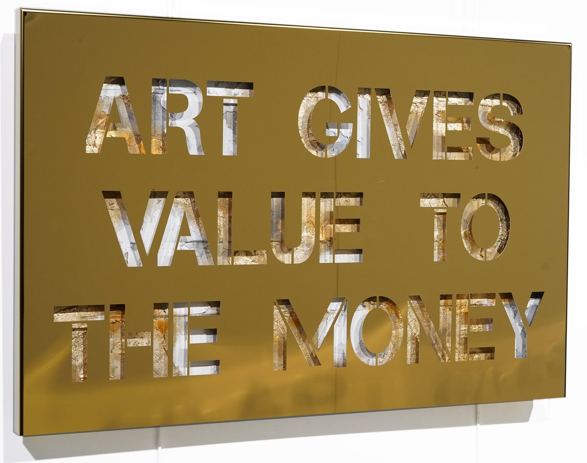 Art Gives Value - Inox doré horizontal