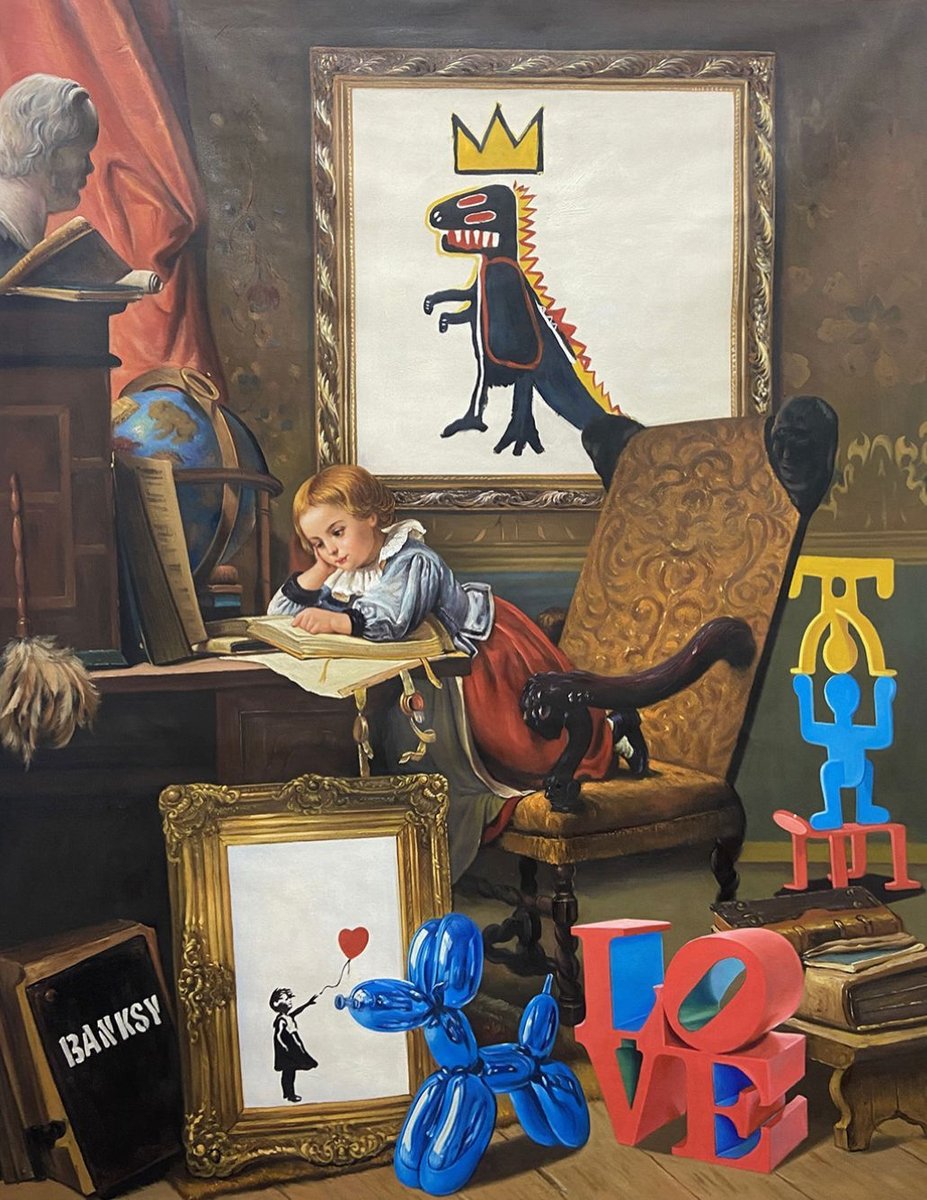 LEO MANELLI, Little Reader Basquiat Dinosaur