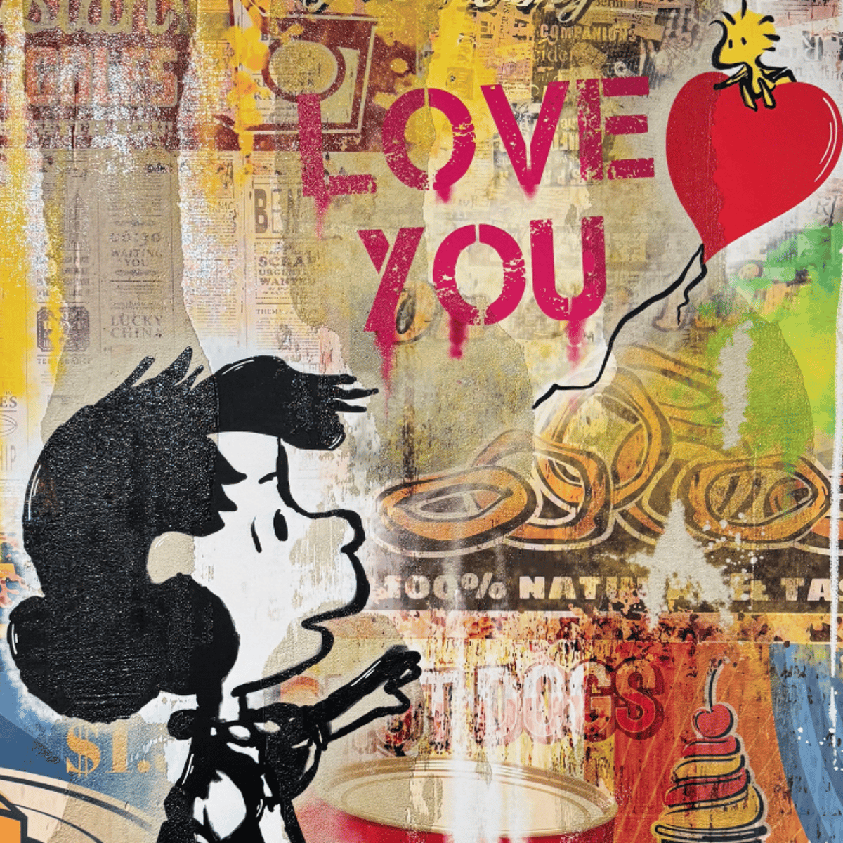 Banksy style V1 Lucy LOVE U