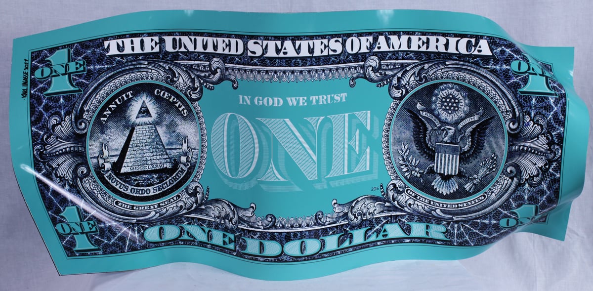 KARL LAGASSE, One Dollar - Turquoise