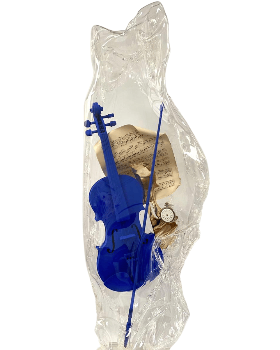 FRANCK TORDJMANN, Violon bleu et bronze