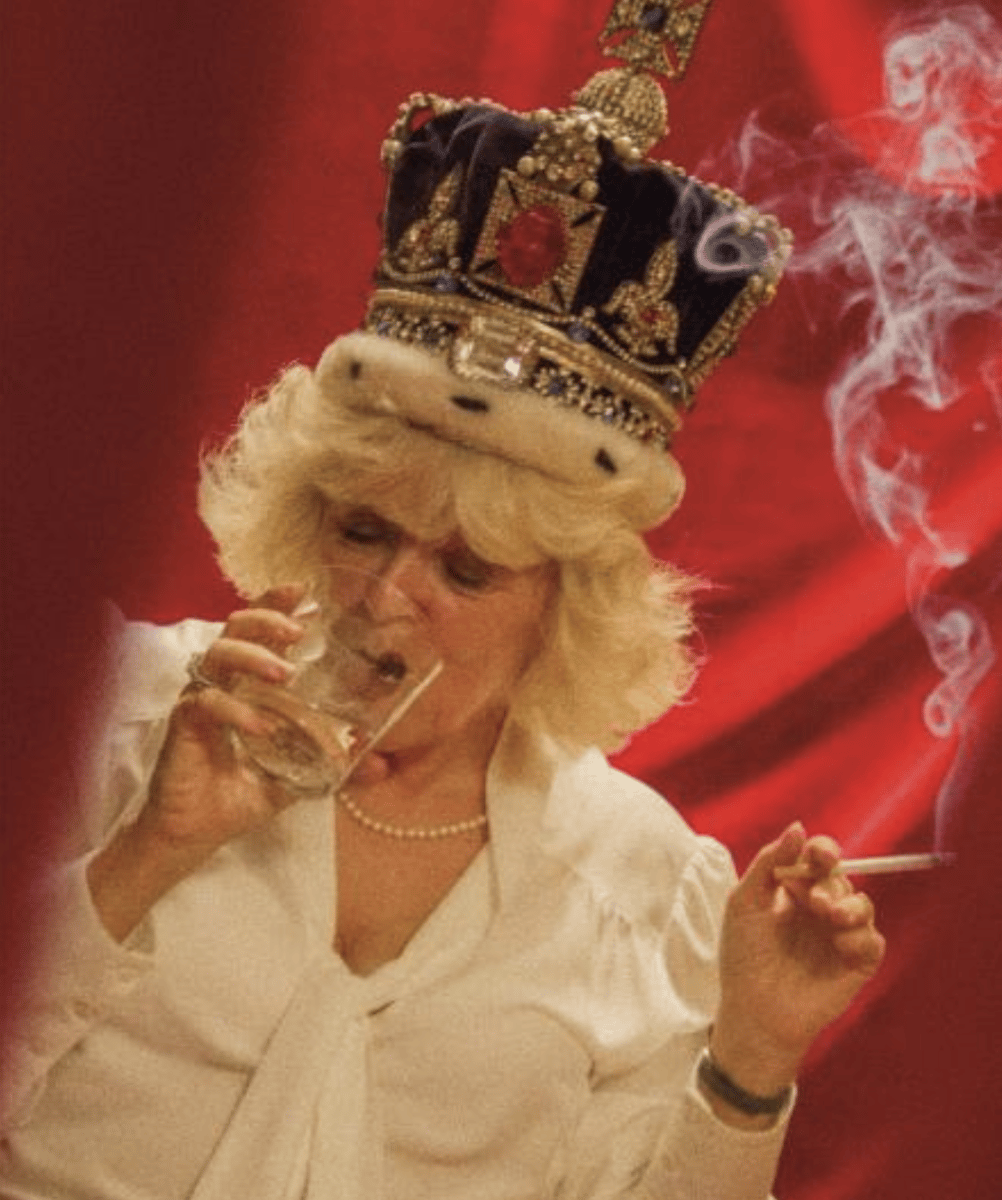 Camilla tries on the Crown