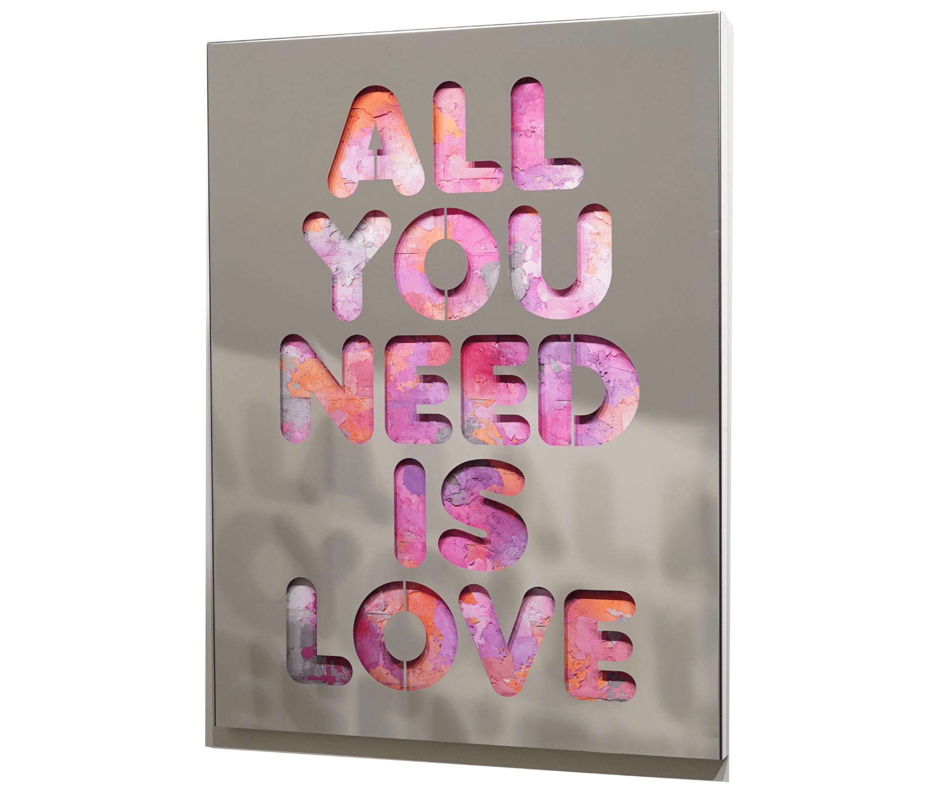 JOSEPH, All you need is love neon - Stainless steel with lime background