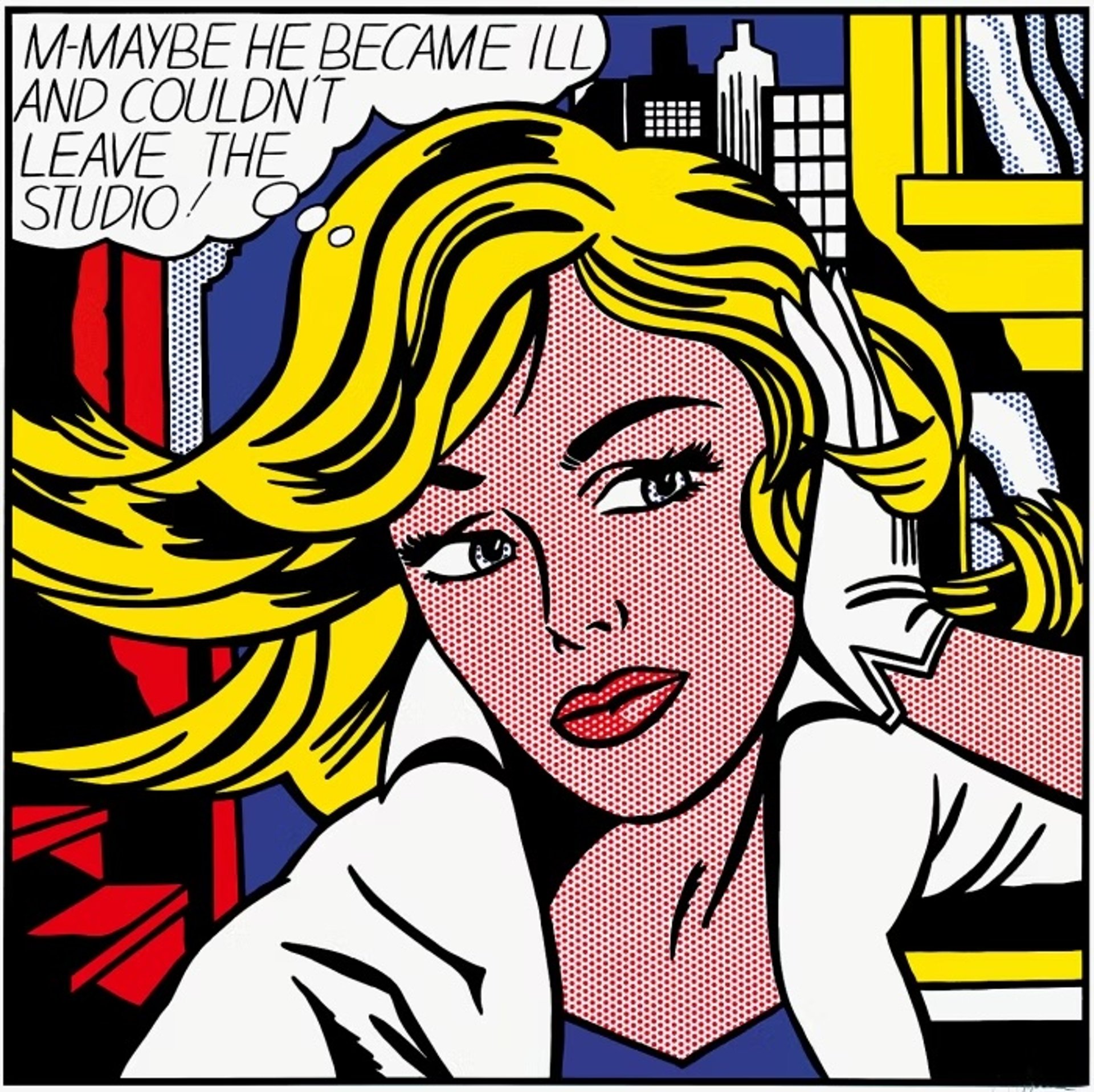 ROY LICHTENSTEIN, M-Maybe He Became Ill