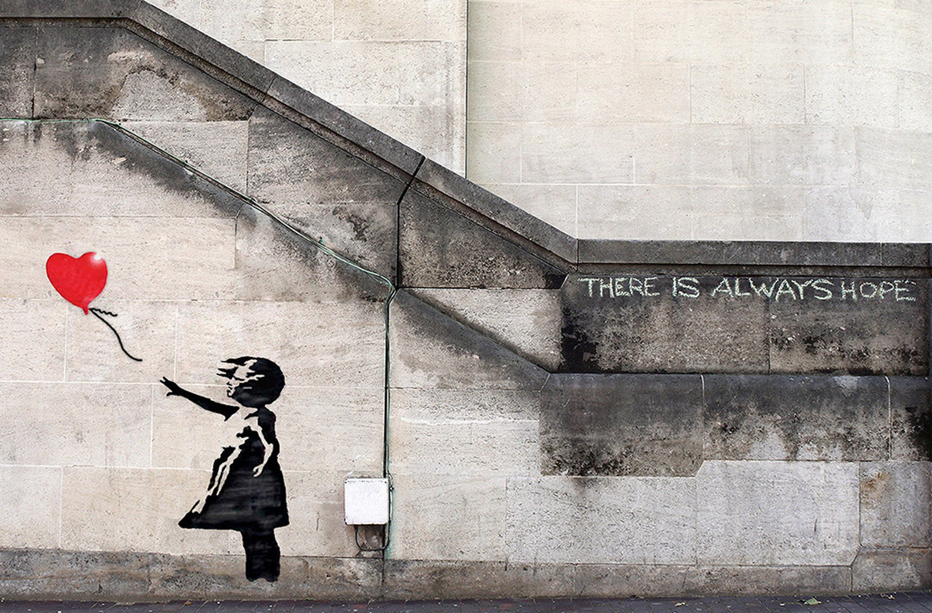 BANKSY, La Petite Fille Au Ballon (Londres)