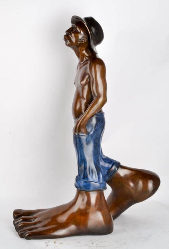 Le Siffleur 85 - Bronze blue Pants, 2014 — Idan Zareski