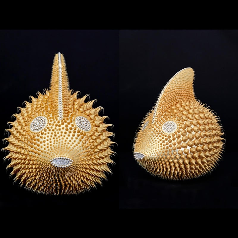 Poisson Lune Gold (80 cm) — Eddy Maniez