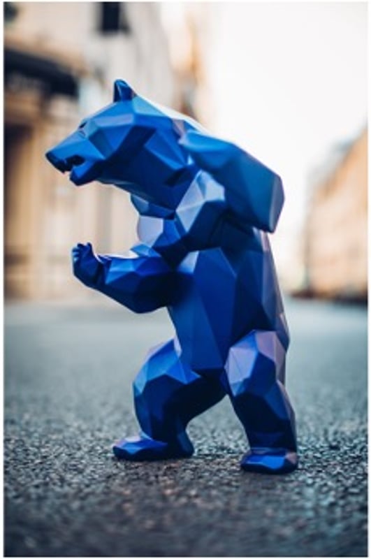 Standing Bear - Blue Mick mat 40 cm