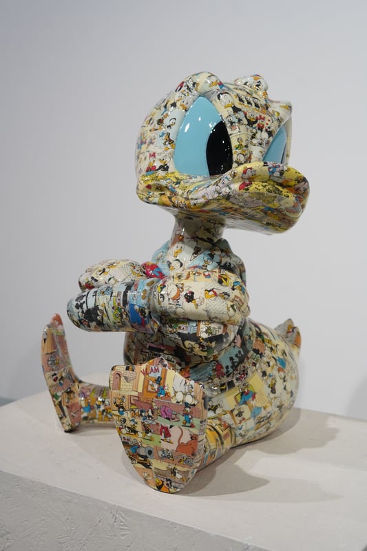 DONALD - "Tatoué BD carl barks - manteau noir - 1951", 60 cm