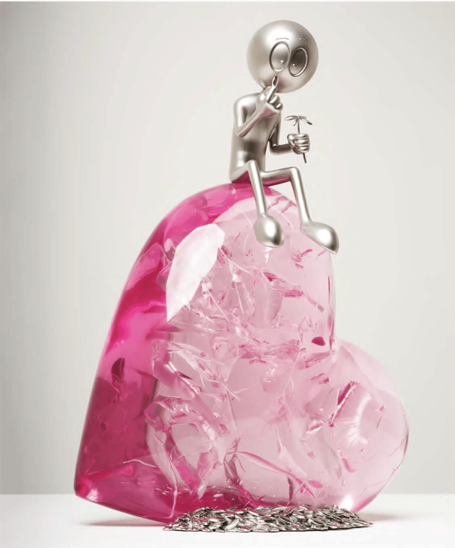 Love Me Love Me Not - stainless steel sculpture