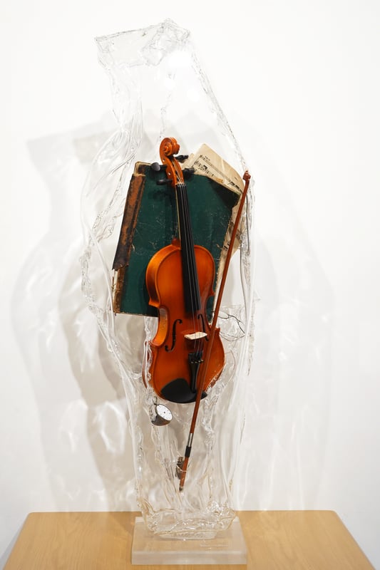 Violon bois et bronze
