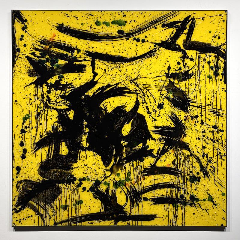 Calligraphie jaune